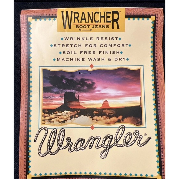 Wrangler Rancher Boot Dress Pant Jeans 82NV Navy Size 40x32, New With Tags - Picture 4 of 12